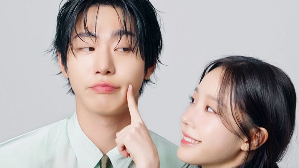 ヒョソプのほっぺたをツンとするウォンビンちゃん